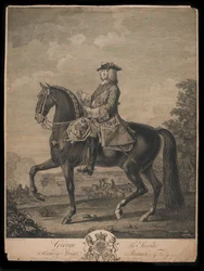 Le roi George II, gravé par S. Ravenet, publié par David Morier, décembre 1757
